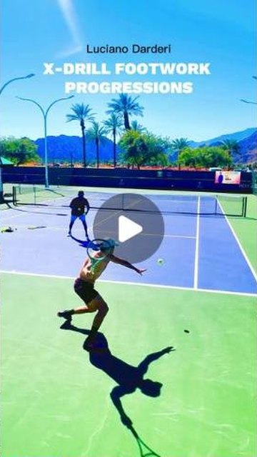 Luciano Darderi working the X-Drill for footwork progressions.